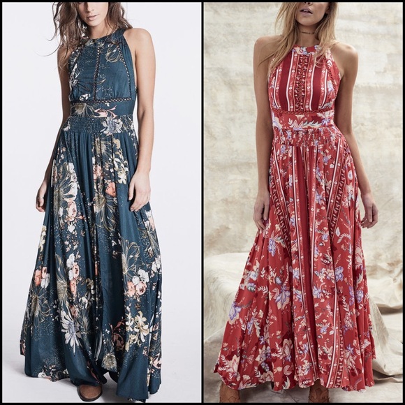 Jaase Black Floral Halter Open Back Maxi Dress - Picture 8 of 8